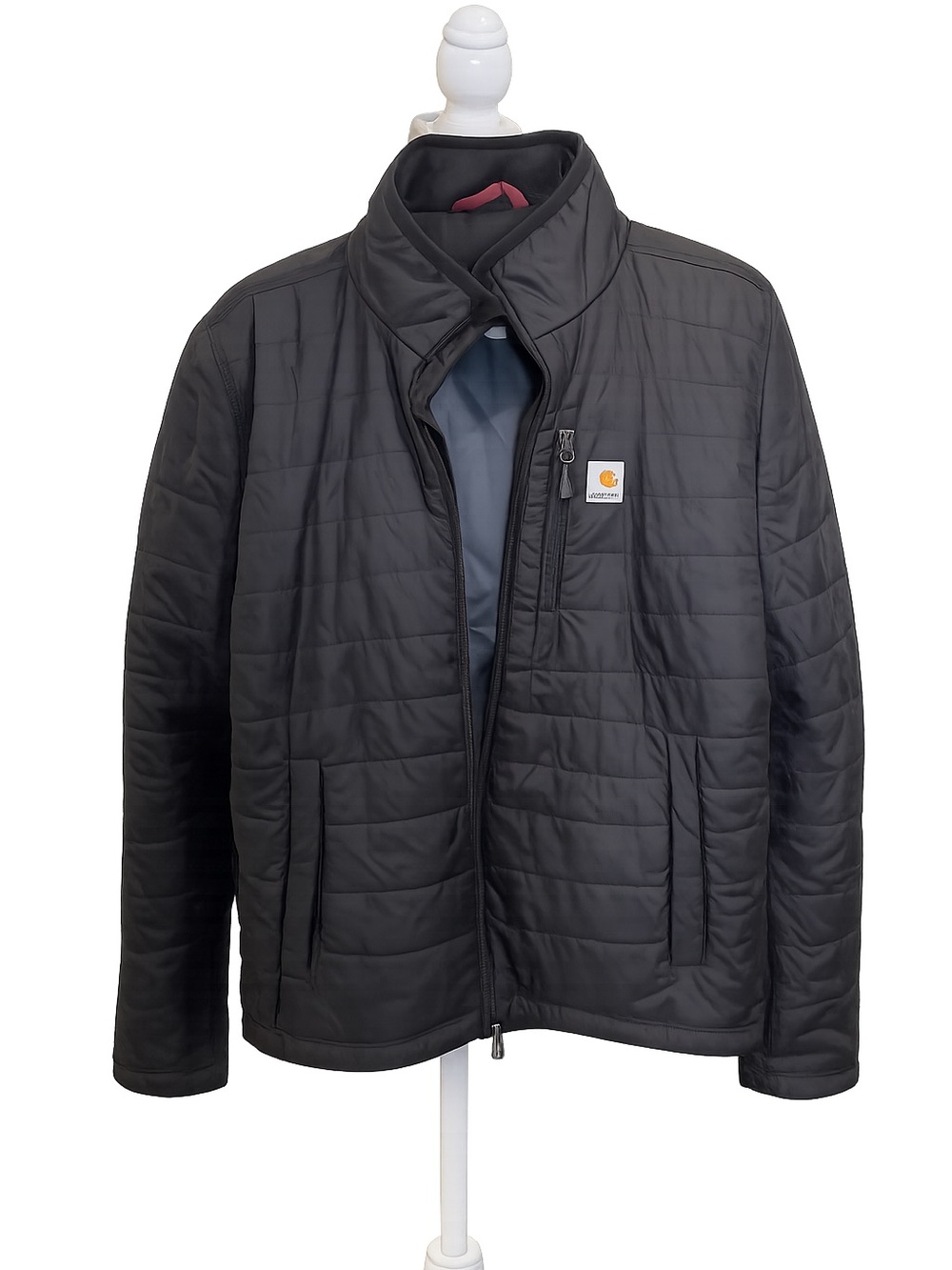 Carhartt Black Quilted Puffer Jacket with Chest Patch